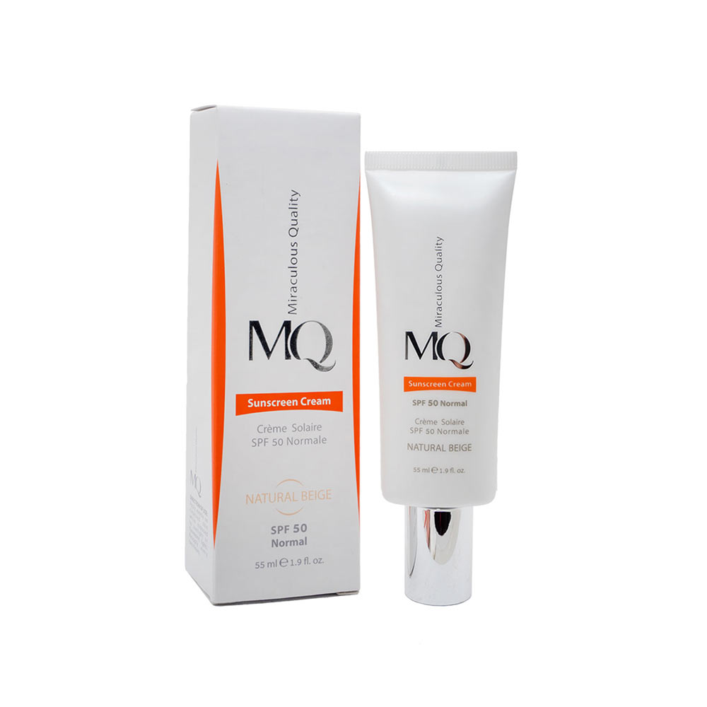 کرم ضد آفتاب بژ طبیعی نرمال  ام کیو NATURAL BEIGE SUNSCREEN CREAM NORMAL NATURAL BEIGE MQ