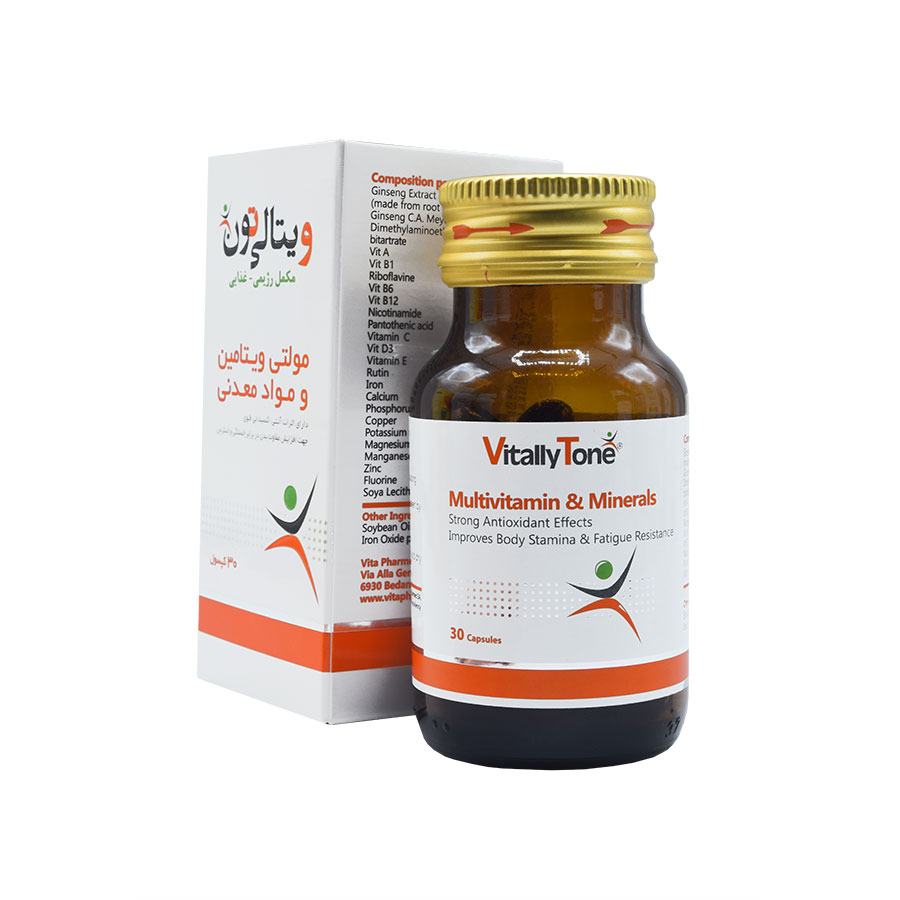 کپسول مولتی ویتامین و مواد معدنی ویتالی تون 60عددی MULTIVITAMIN AND MINERALS VITALLY TONE