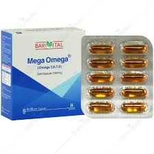 سافت ژل مگا امگا ۱۰۰۰ میلی گرم ۹ ۷ ۶ ۳ باریویتال MEGA OMEGA BARIVITAL